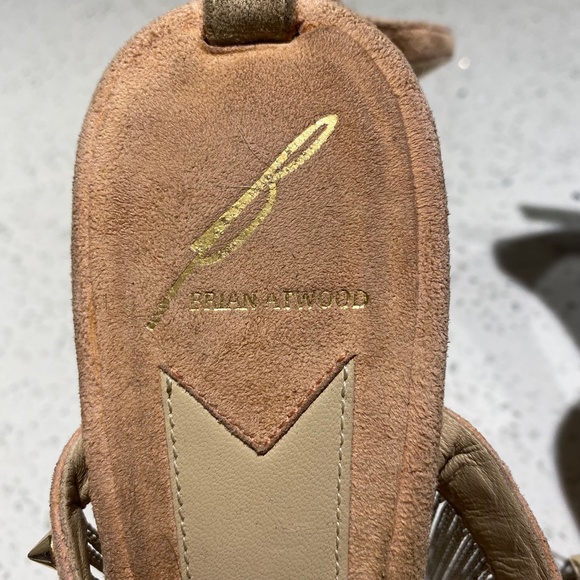 BRIAN ATWOOD Gold Studded Fringe Heels - Picture 10 of 10